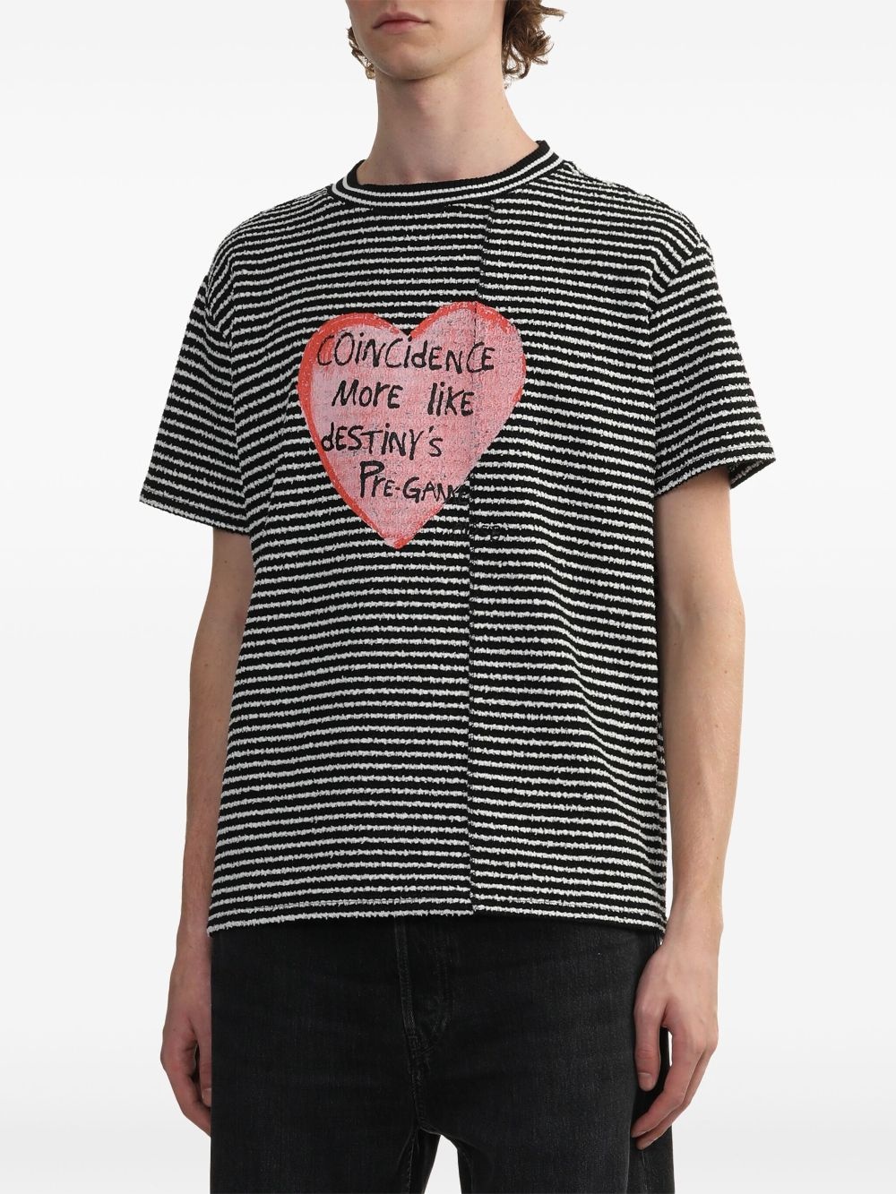 heart-print T-shirt - 3