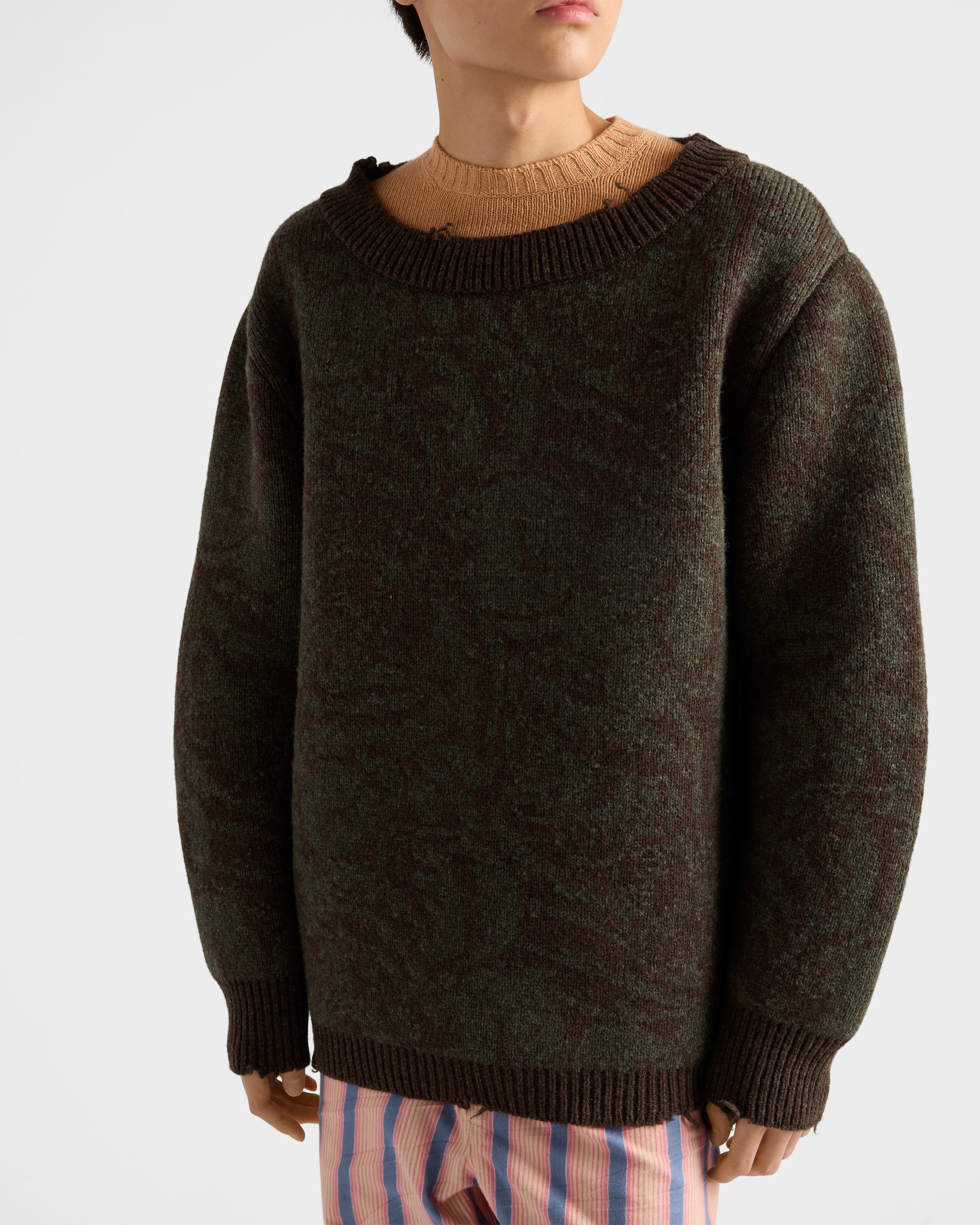 Wide-neck Shetland wool sweater - 4