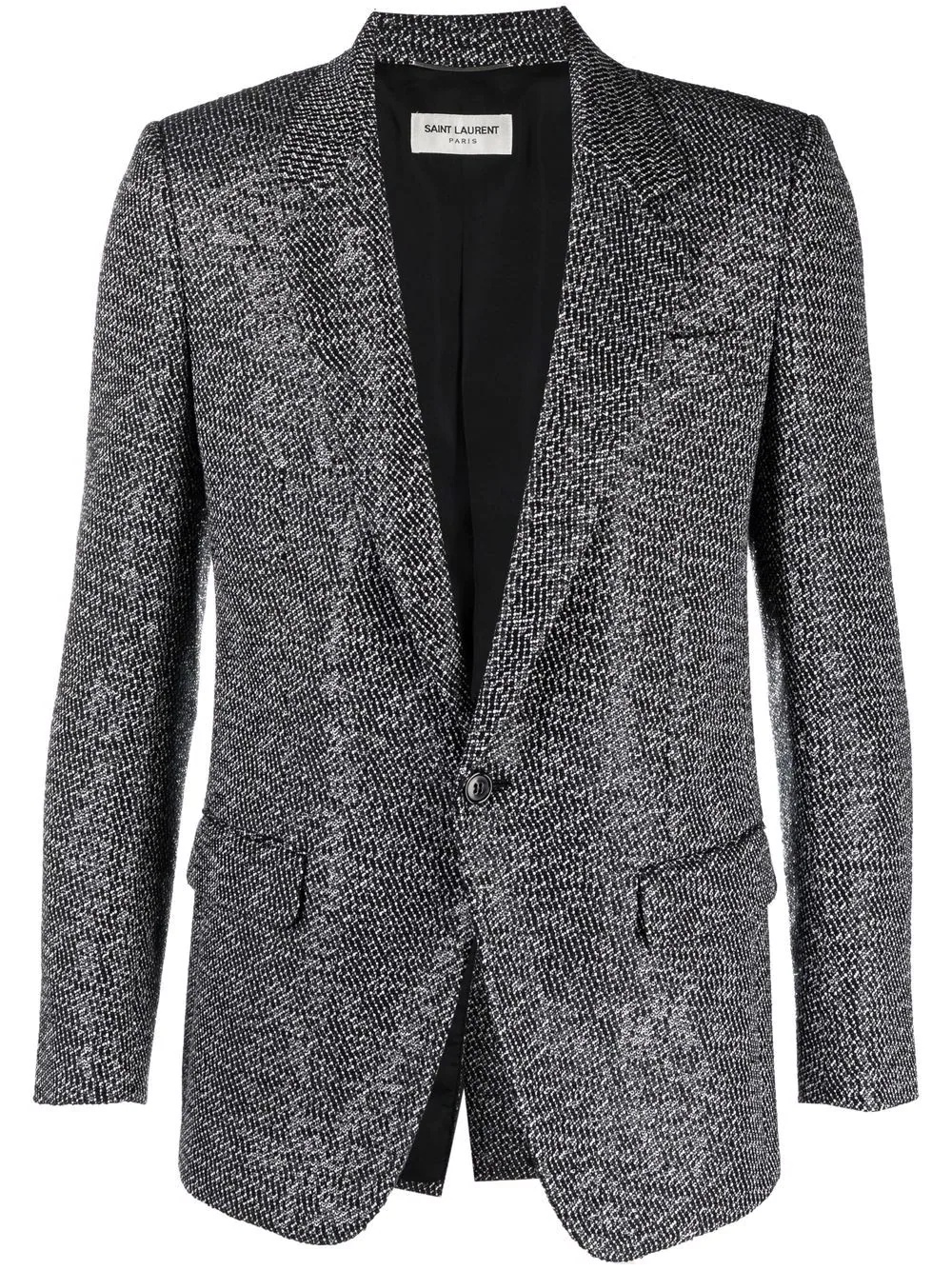 sequin-embellished single-breasted blazer - 1