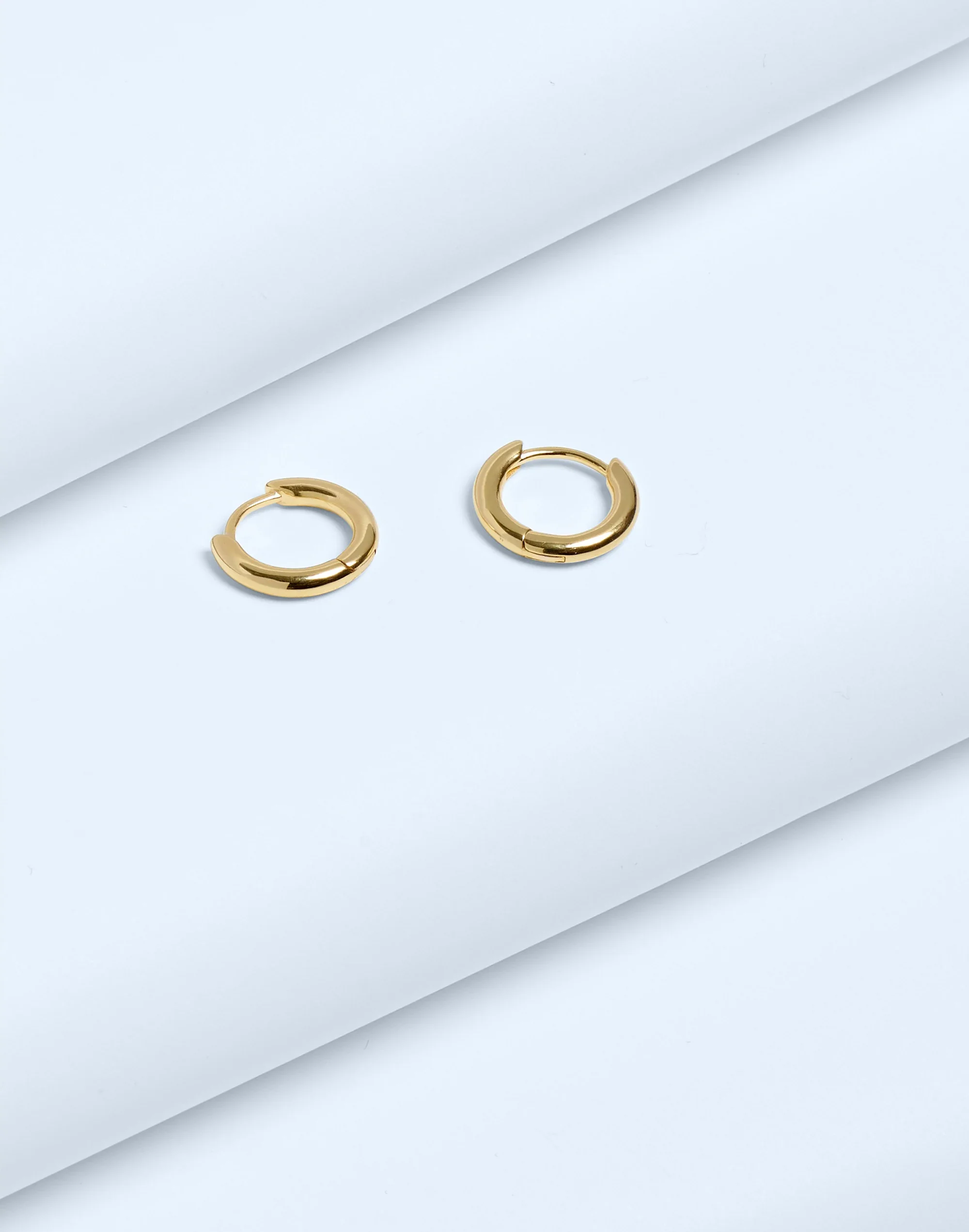 Demi-Fine Huggie Hoop Earrings - 1