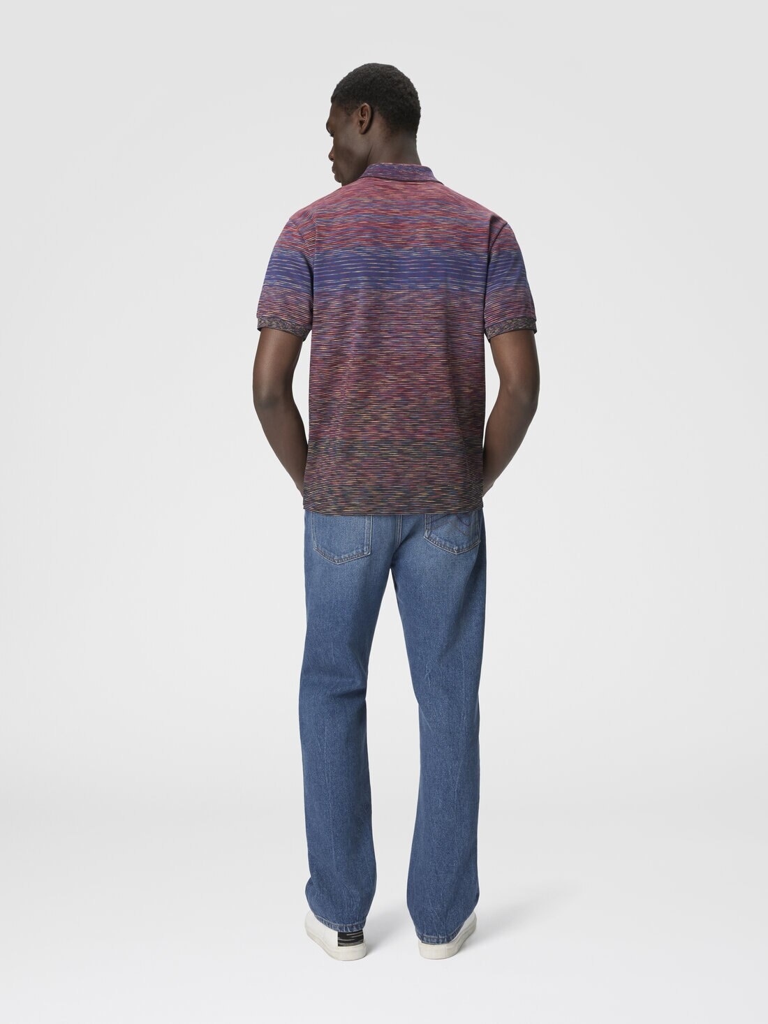 Short Sleeve Polo with Flame Knit - 3