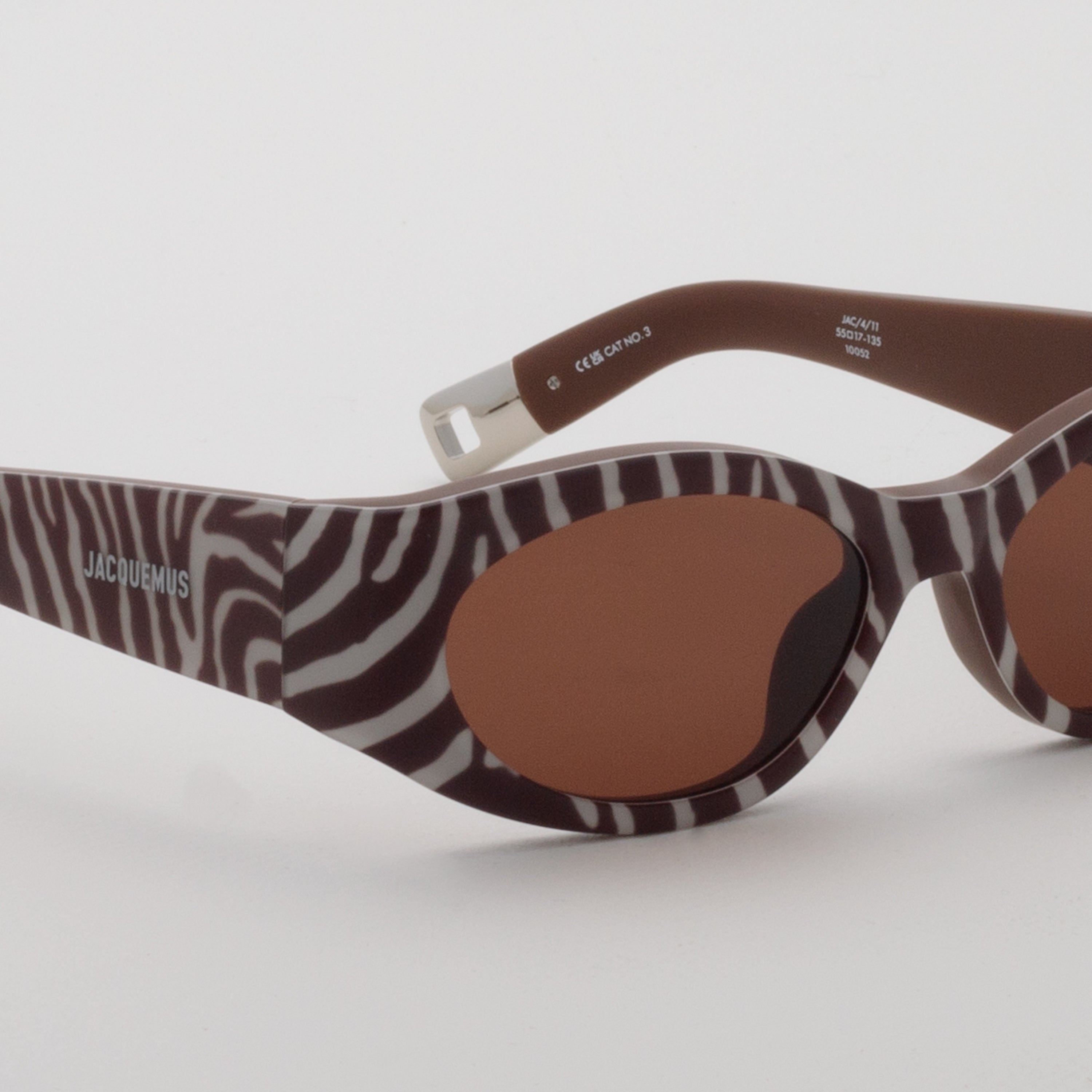 Ovalo Oval Sunglasses in Matt Brown - 3