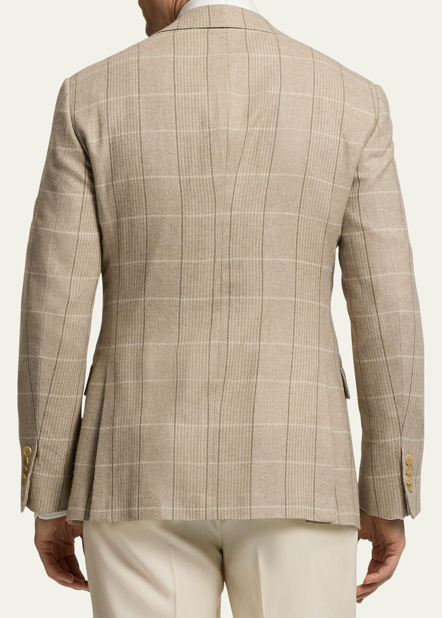 Men's Kent Wool, Silk, and Cashmere Check Sport Coat - 3