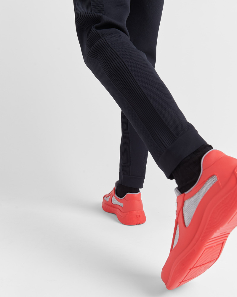 Prada Prada America's Cup Soft rubber and bike fabric sneakers outlook