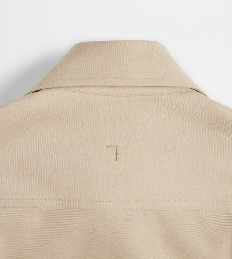 Tod's SHIRT IN GABARDINE - BROWN outlook