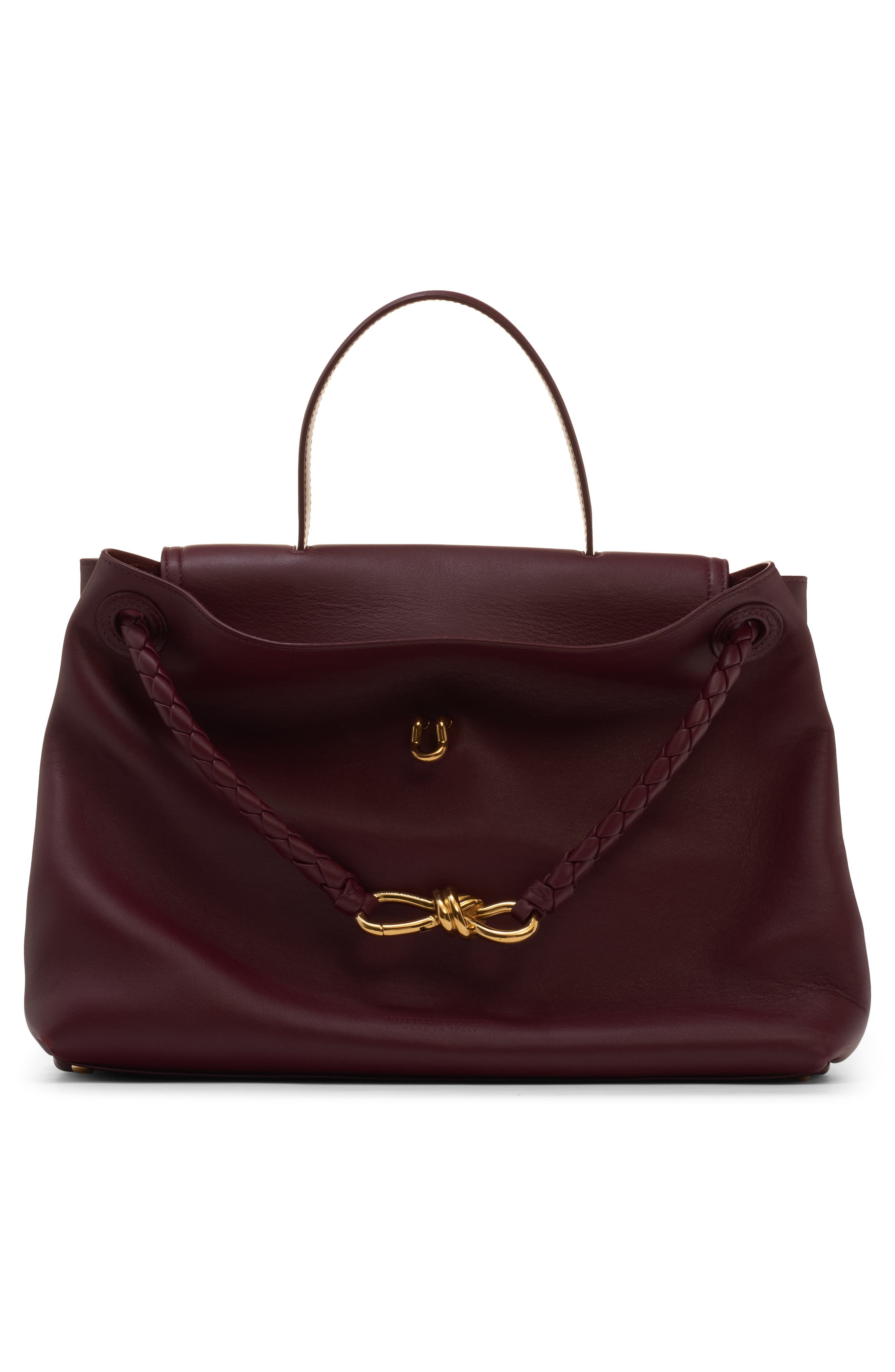 Bottega Veneta Ciao Ciao Knot Detail Leather Top Handle Bag in 2250 Barolo-M Brass at Nordstrom - 5