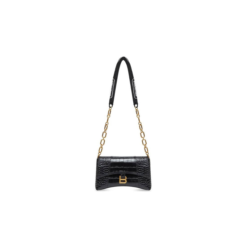 Women's Downtown Xs Shoulder Bag Crocodile Embossed in Black - 1