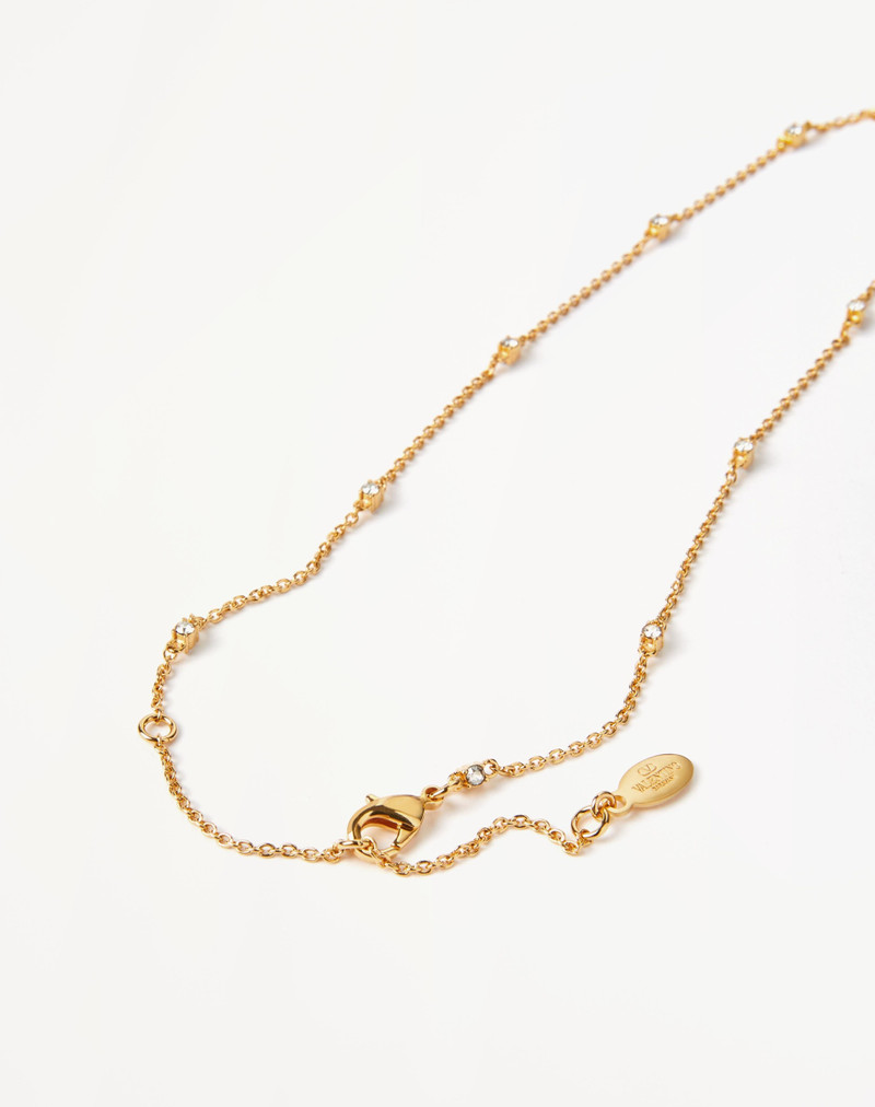 Valentino MINI VLOGO SIGNATURE NECKLACE IN METAL AND SWAROVSKI® CRYSTALS outlook