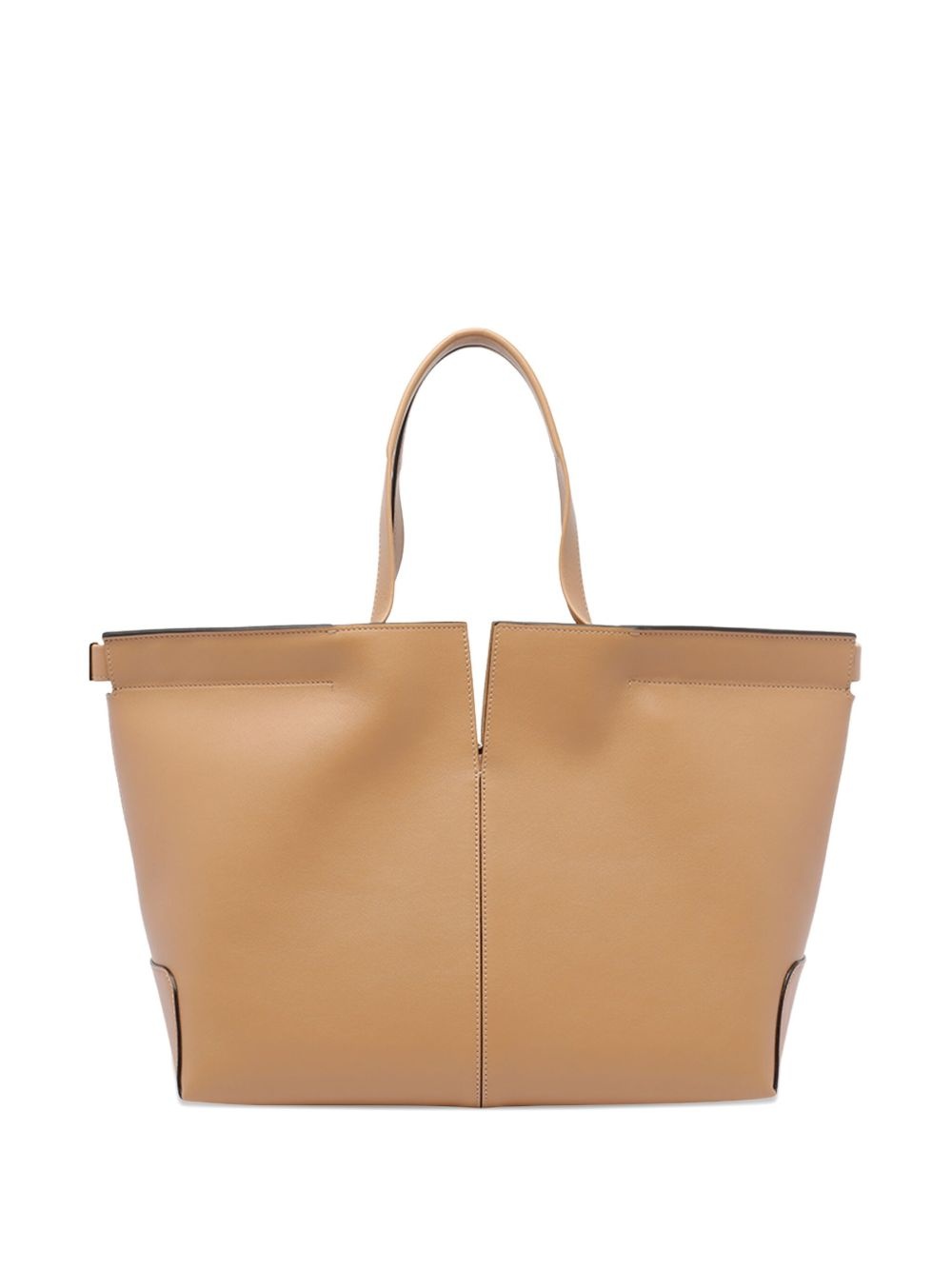 double-handle leather tote bag - 2