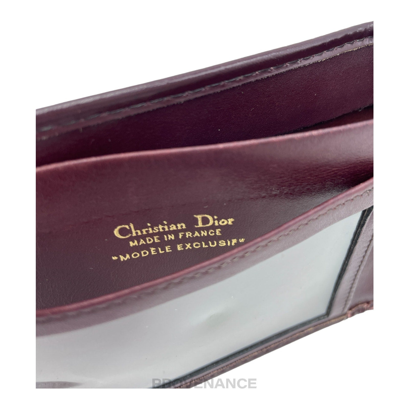Dior Trotter Bifold Wallet - Burgundy Jacquard - 7