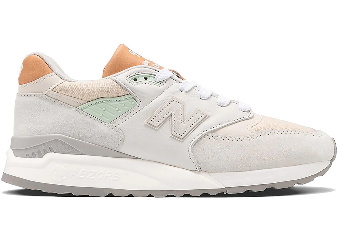 New Balance 998 White Tan - 1