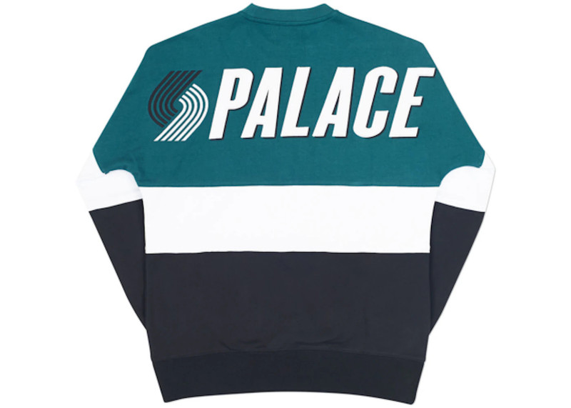 PALACE Palace Blazed Drop Shoulder Crew Green/White outlook