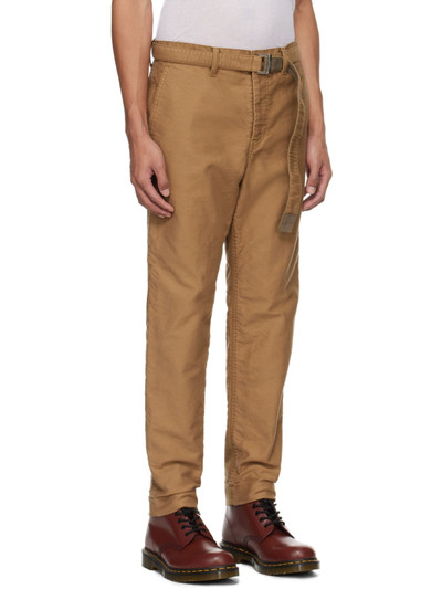 sacai Tan Belted Trousers outlook