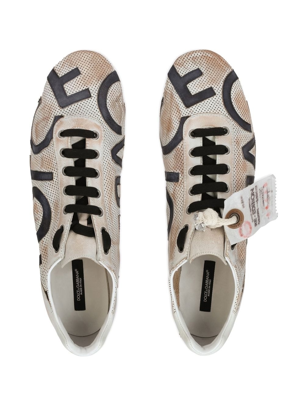 all-over logo print sneakers - 4