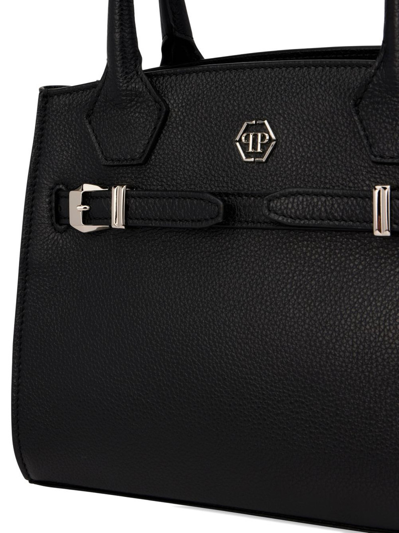 small top-handle leather tote bag 5