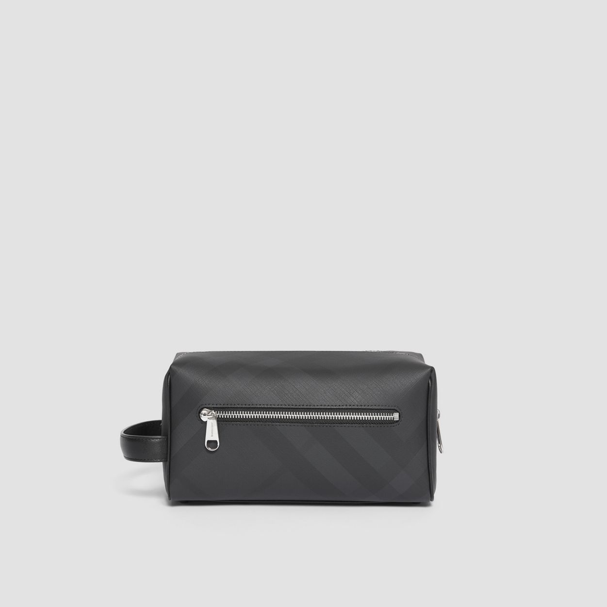 London Check and Leather Travel Pouch - 8