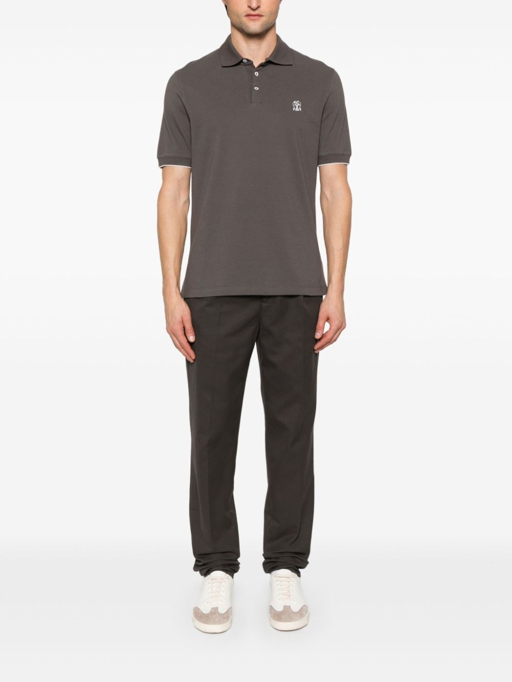 logo-print polo shirt - 2