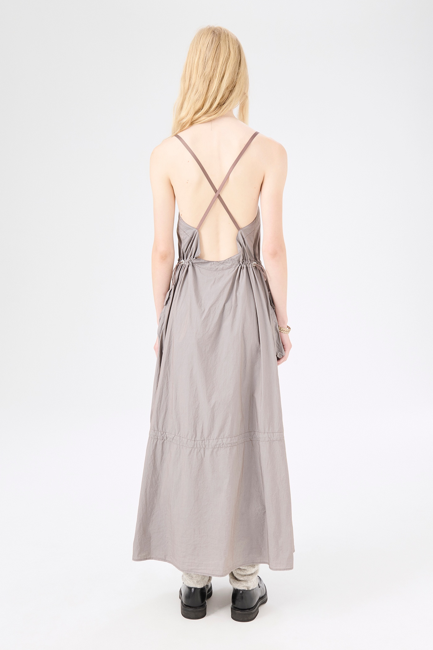 Parachute Dress Stone Khaki Parachute Poplin - 5
