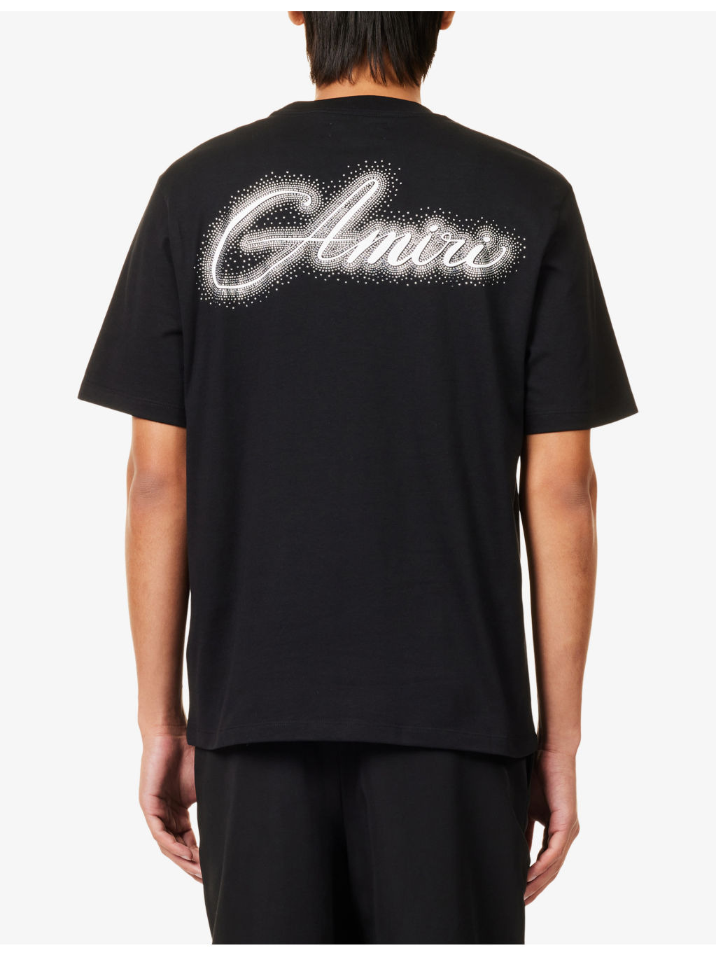 Embellished  Script Cotton T-Shirt - 4
