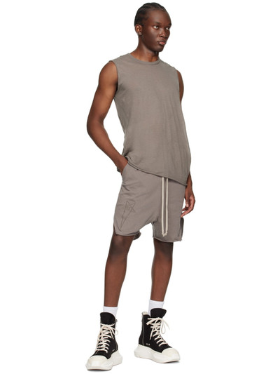 Rick Owens Gray Champion Edition Beveled Pods Shorts outlook