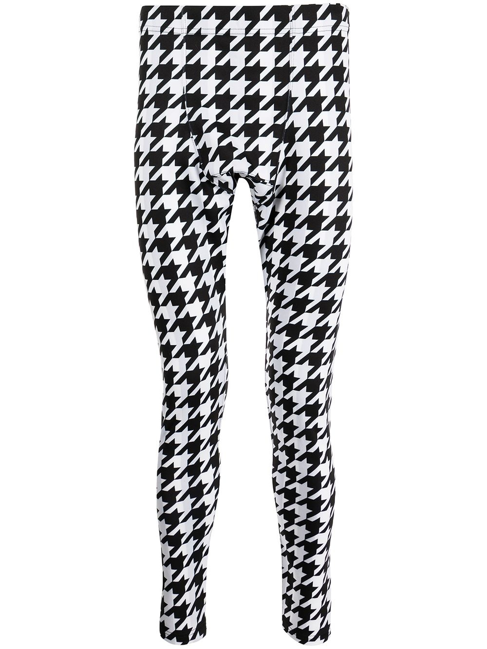 asymmetric houndstooth leggings - 1