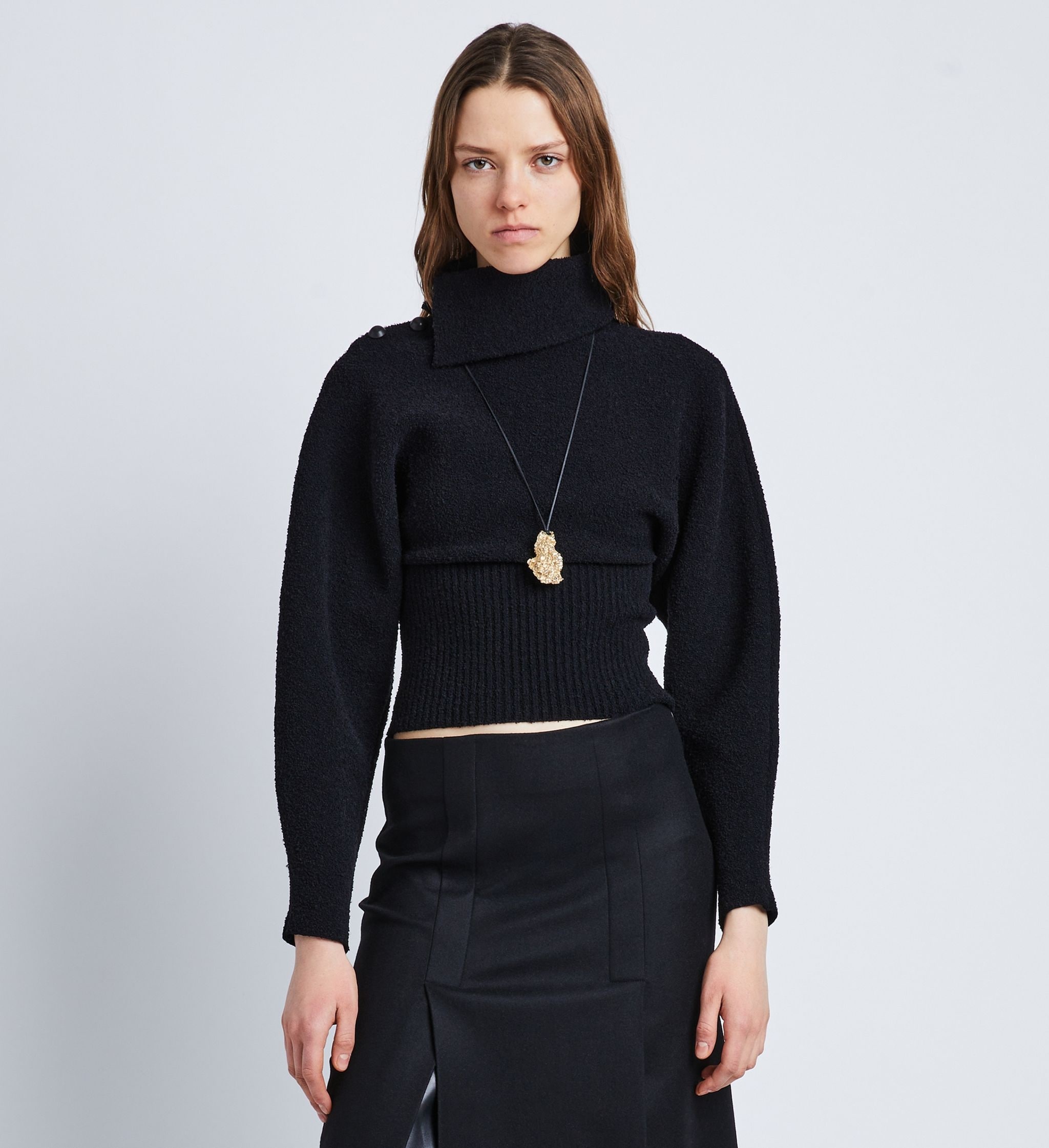 Wool Viscose Boucle Top - 3