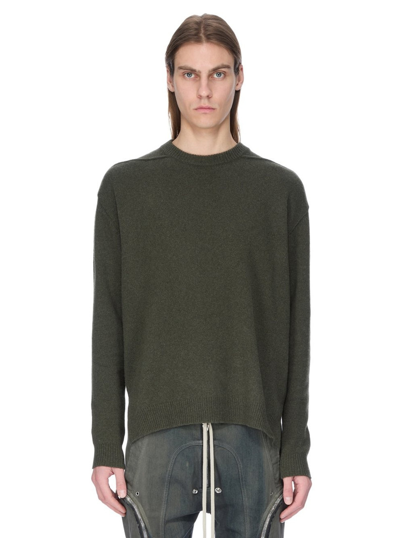 Boiled Cashmere and Wool-Blend Sweater Green 1