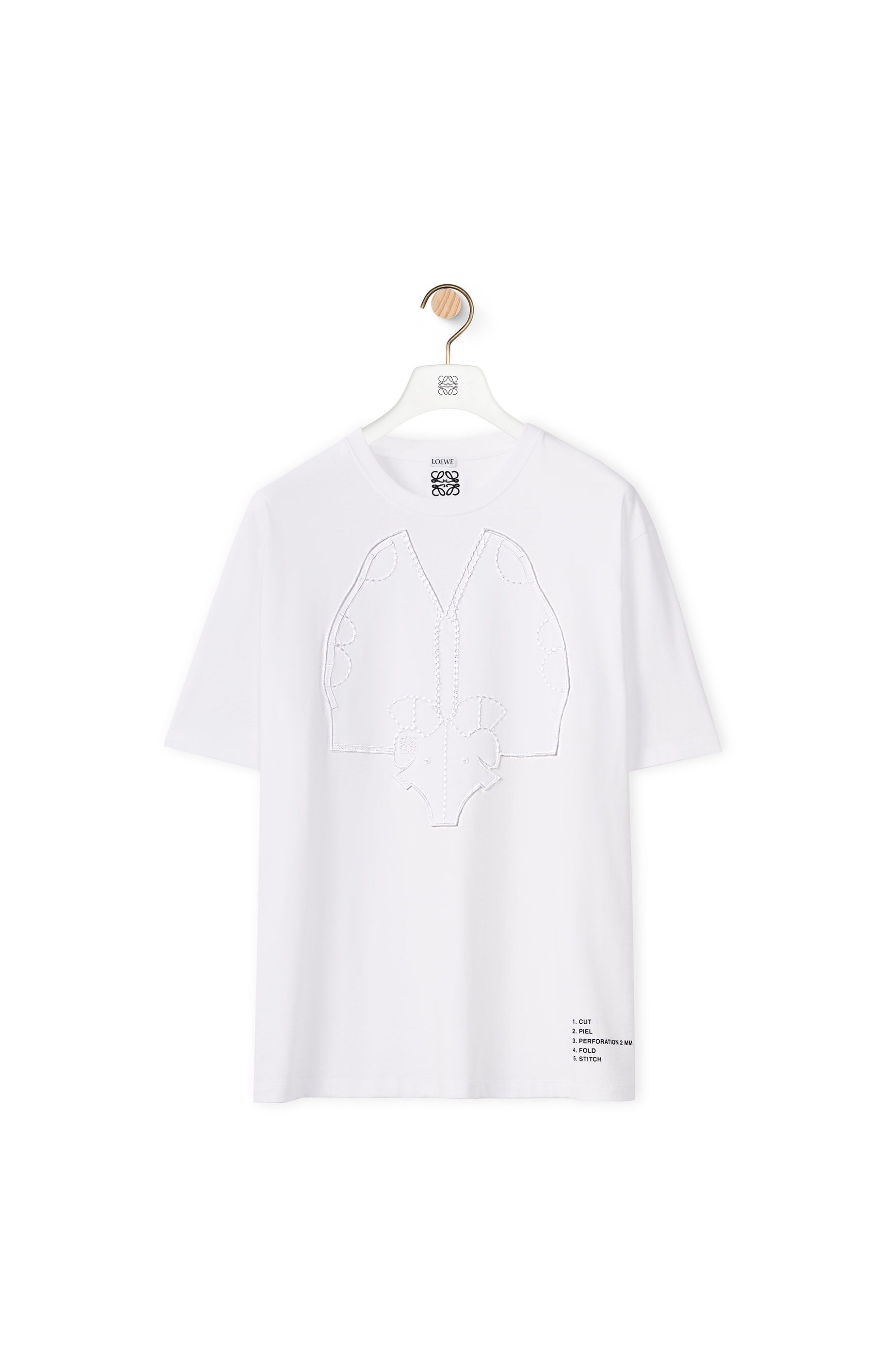 Elephant embroidered T-shirt in cotton - 1