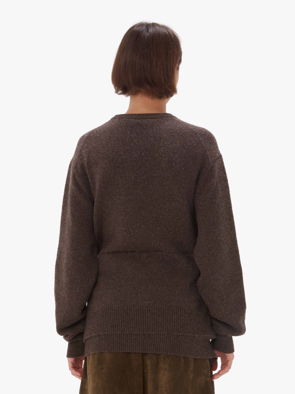 DRAPED TIE-FRONT SWEATER - 3
