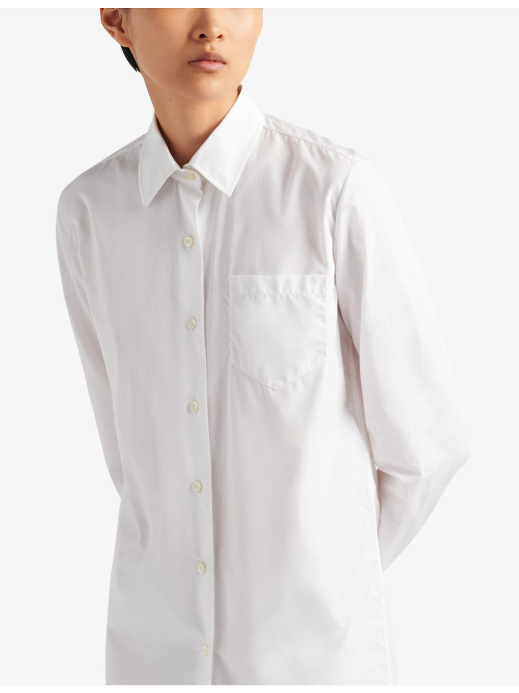 Logo-patch cotton-poplin mini shirtdress - 3