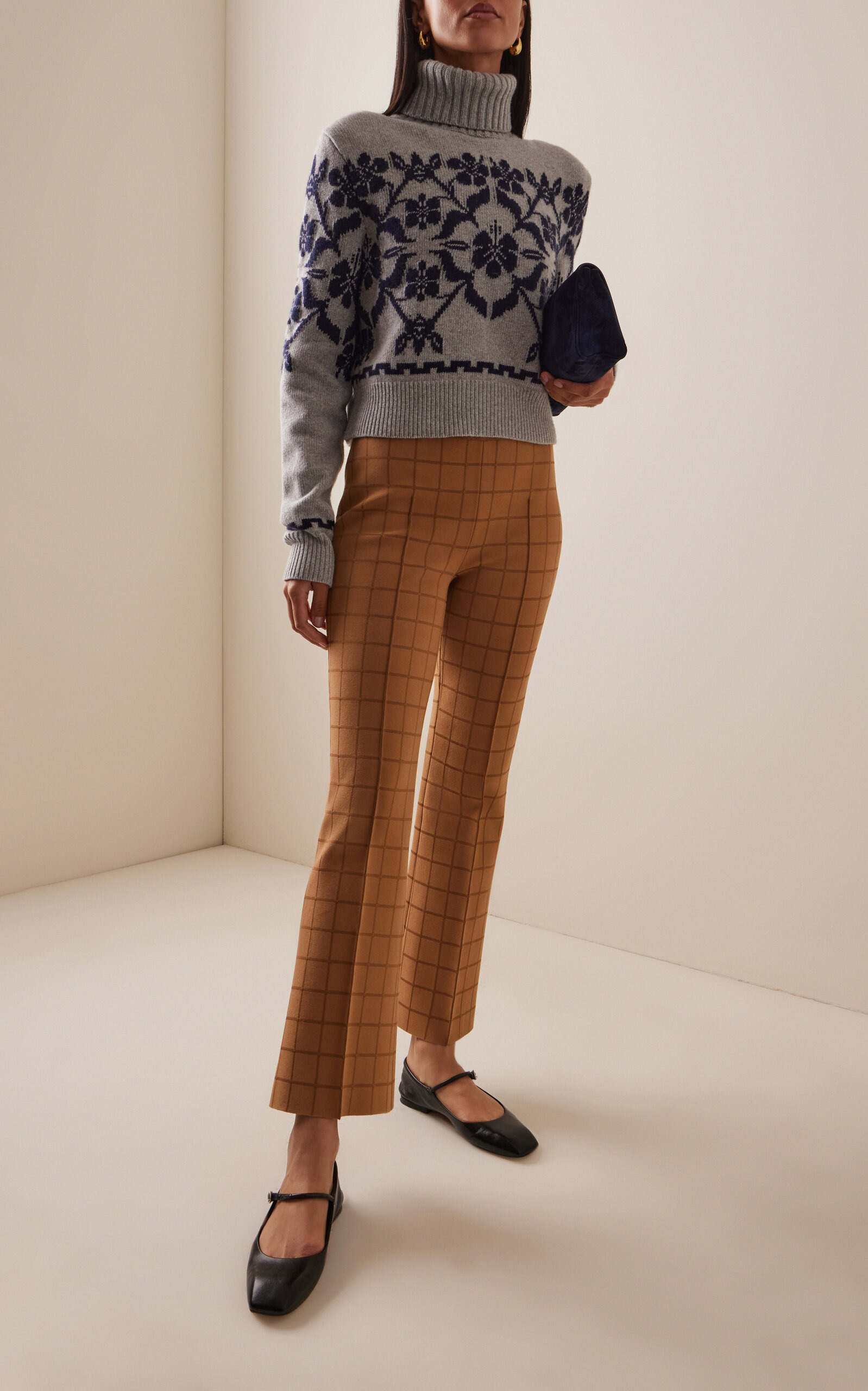 Zoe Fair Isle Wool Sweater grey - 3