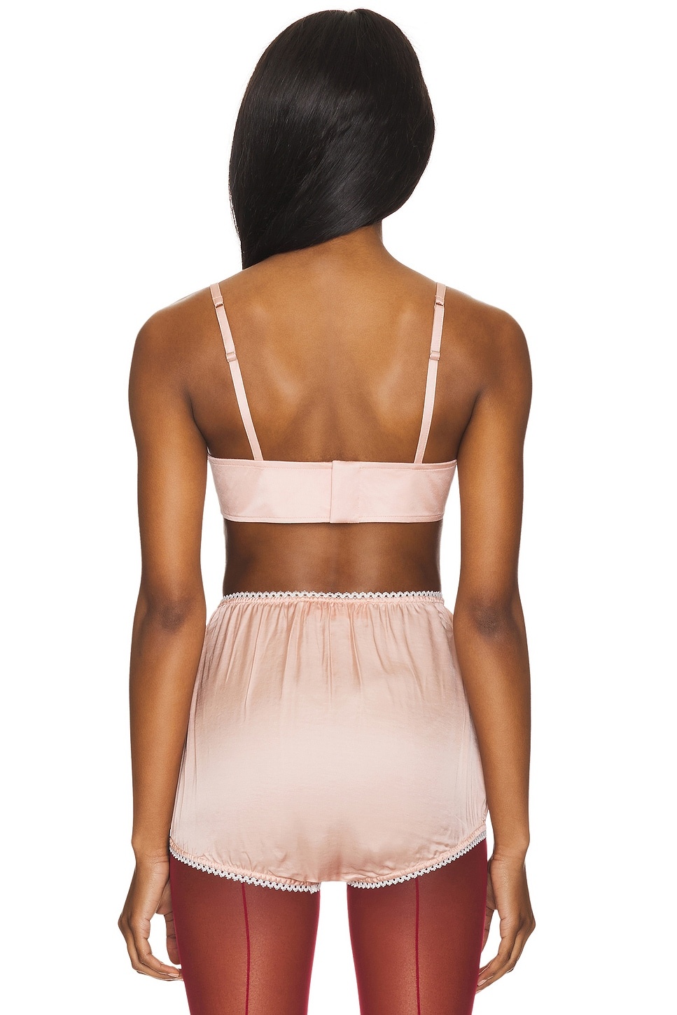 Embroidered Satin Heart Bralette - 3