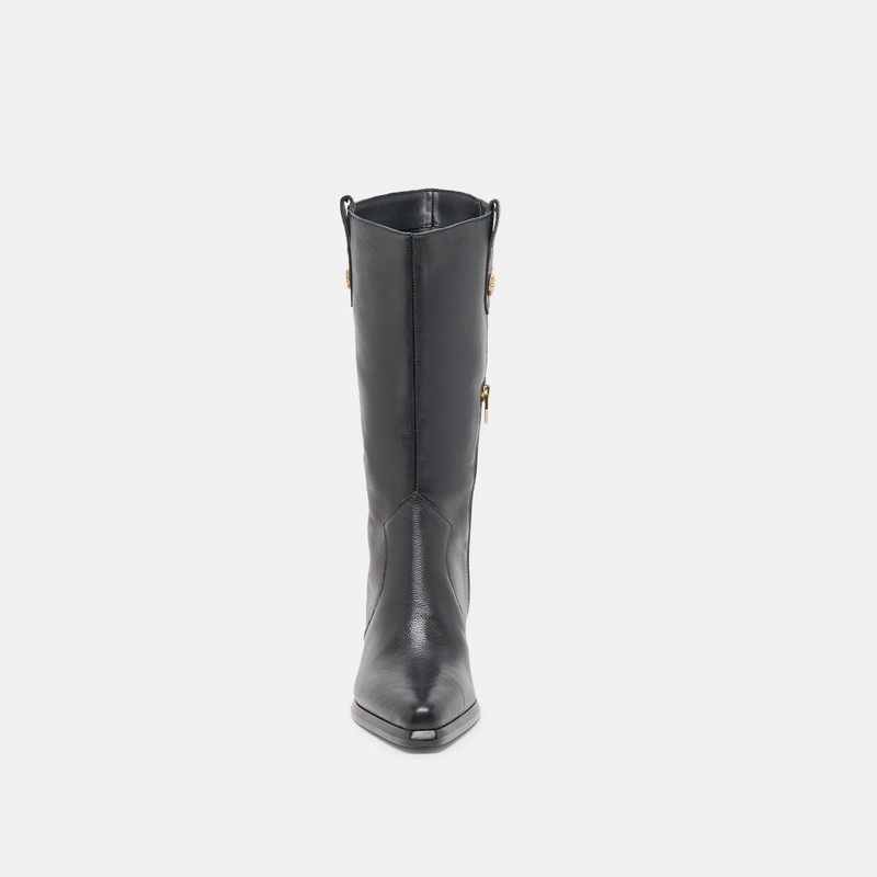 VERN BOOTS BLACK LEATHER 8