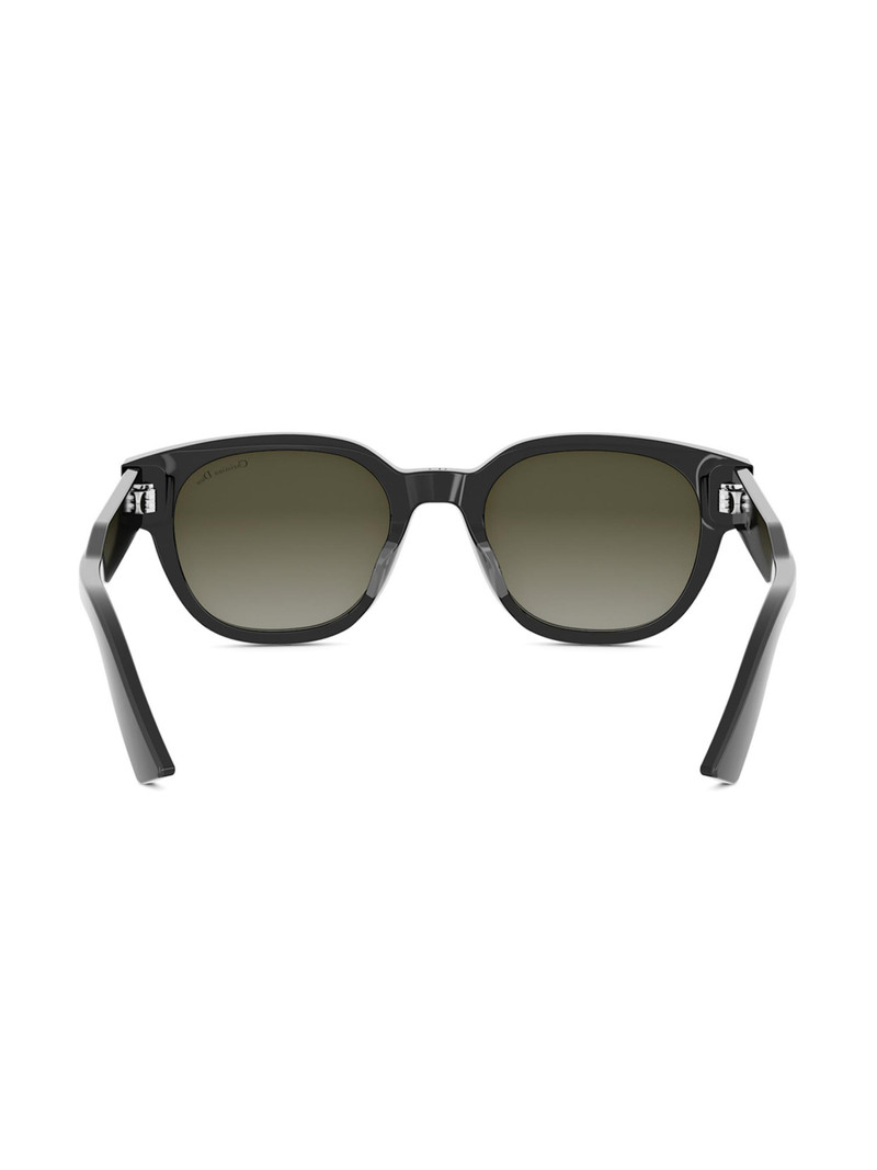 Men's Christian Dior Label 51MM Round Sunglasses - Black Green 5