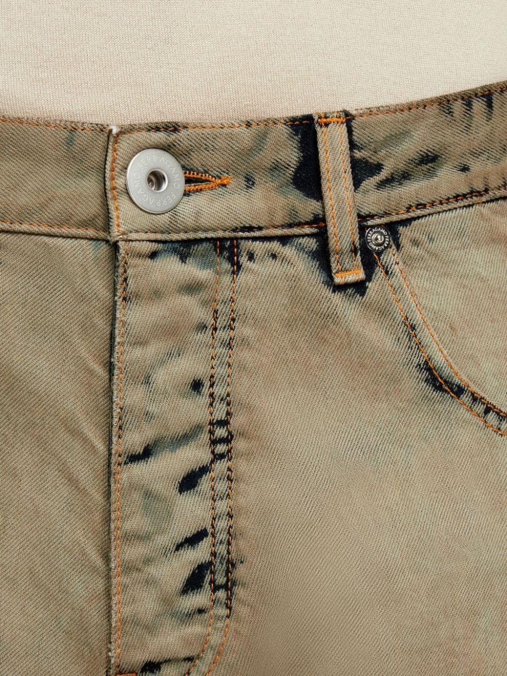 logo-patch cotton trousers - 5