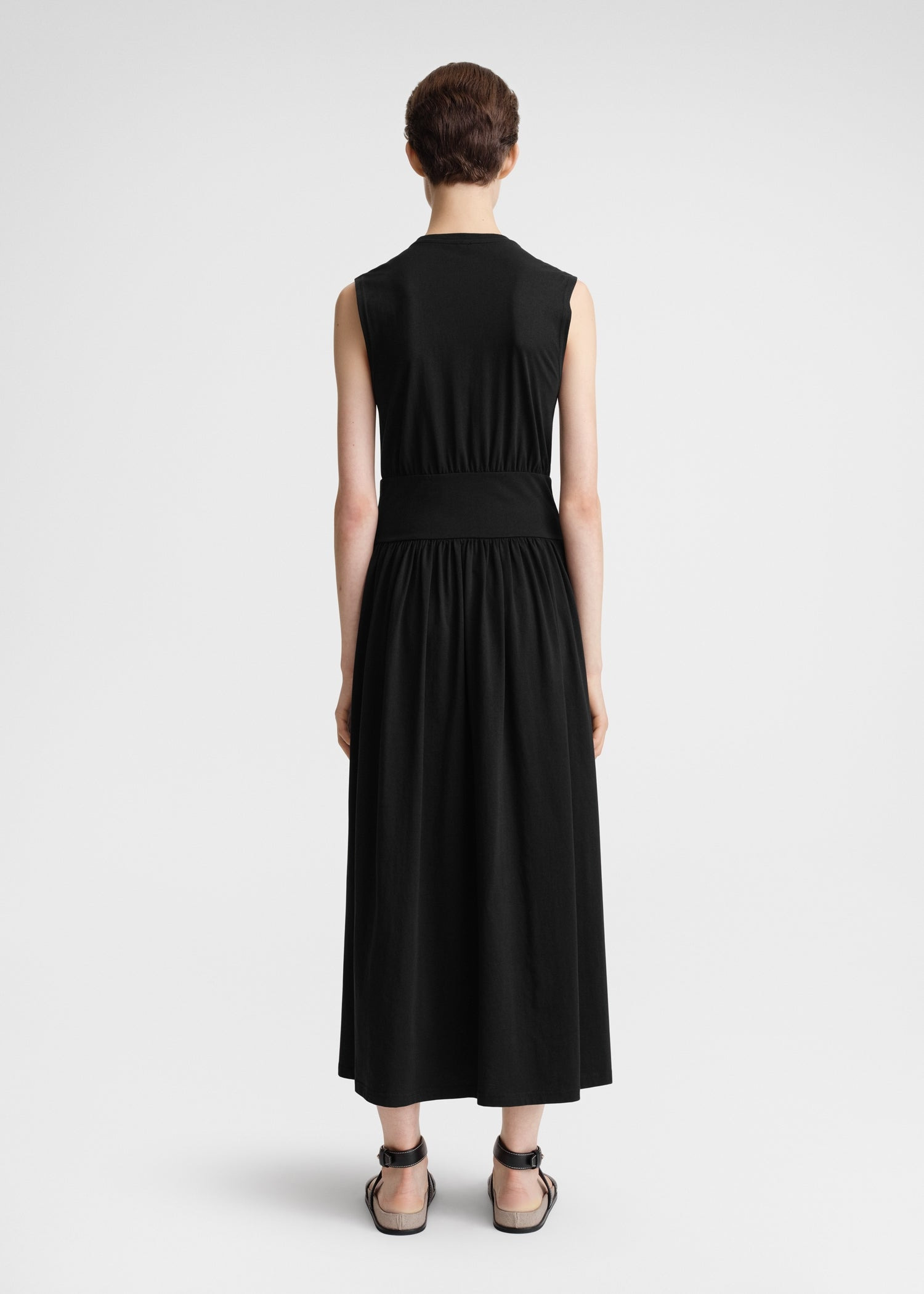 Sleeveless cotton tee dress black - 4