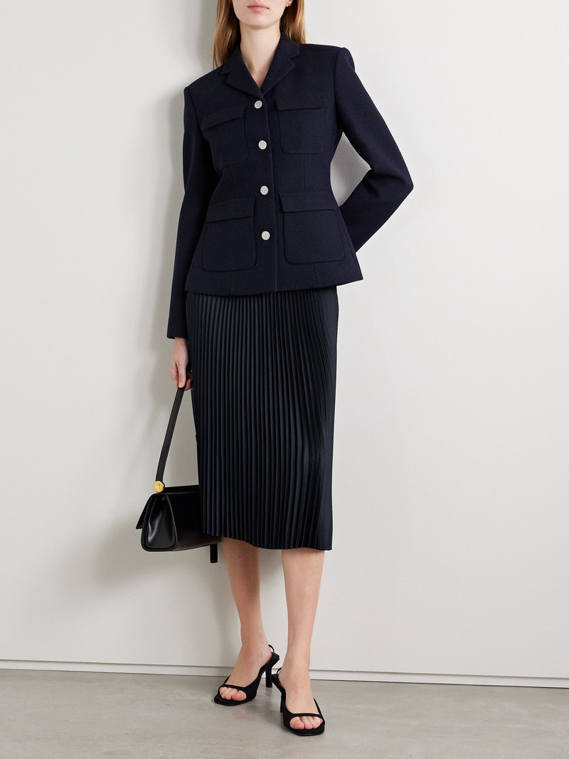 Theory Plissé-satin Midi Skirt outlook