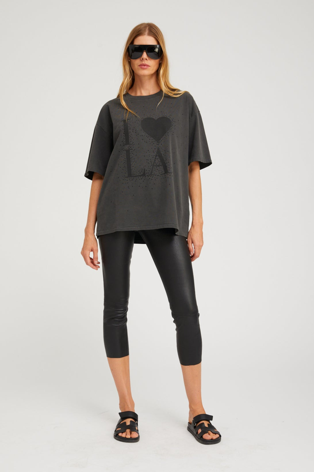 VINTAGE BLACK I LOVE LA TEE - 5