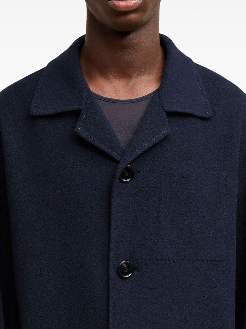 single-breasted felted coat 6