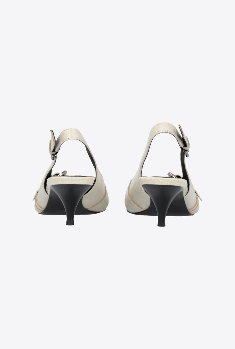 HEELED LEATHER SLINGBACKS WITH BUCKLE 7