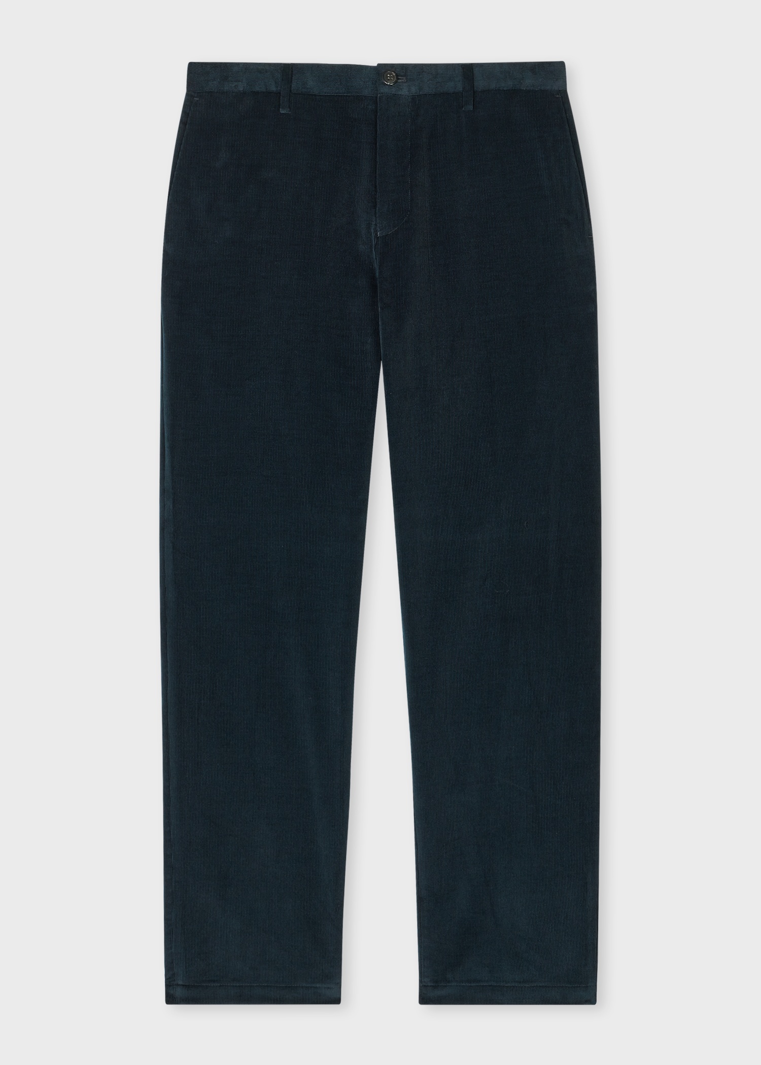 Navy Cotton Corduroy Trousers - 1
