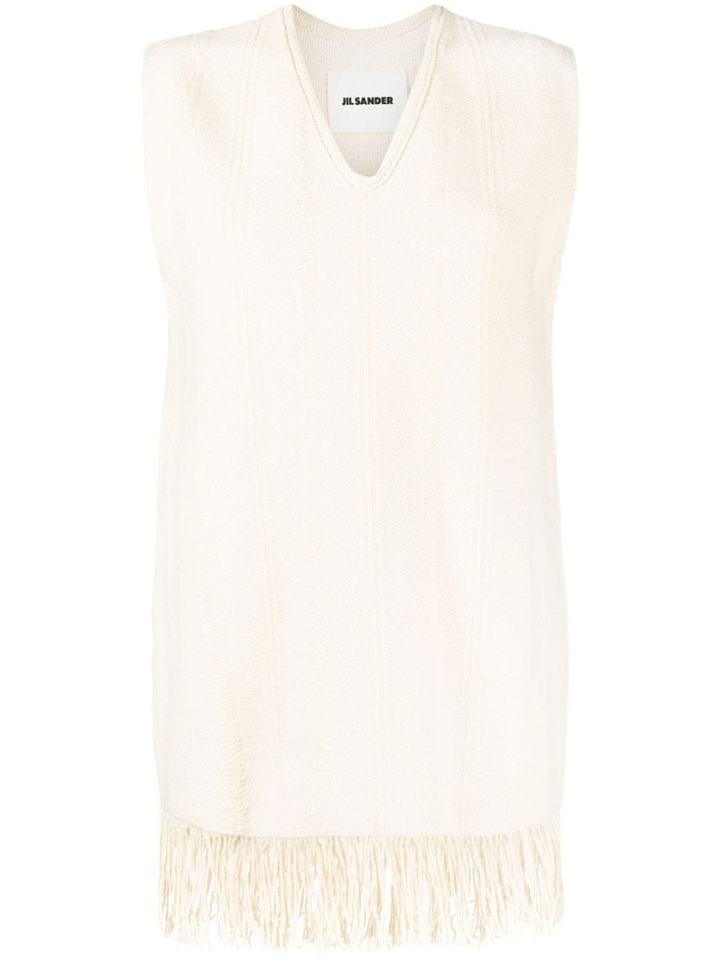 fringed v-neck vest top 1