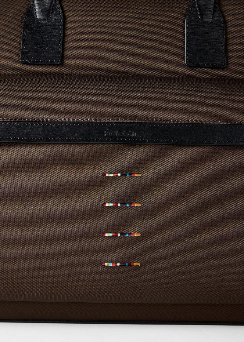 Khaki Cordura® Laser 'Signature Stripe' Folio 4