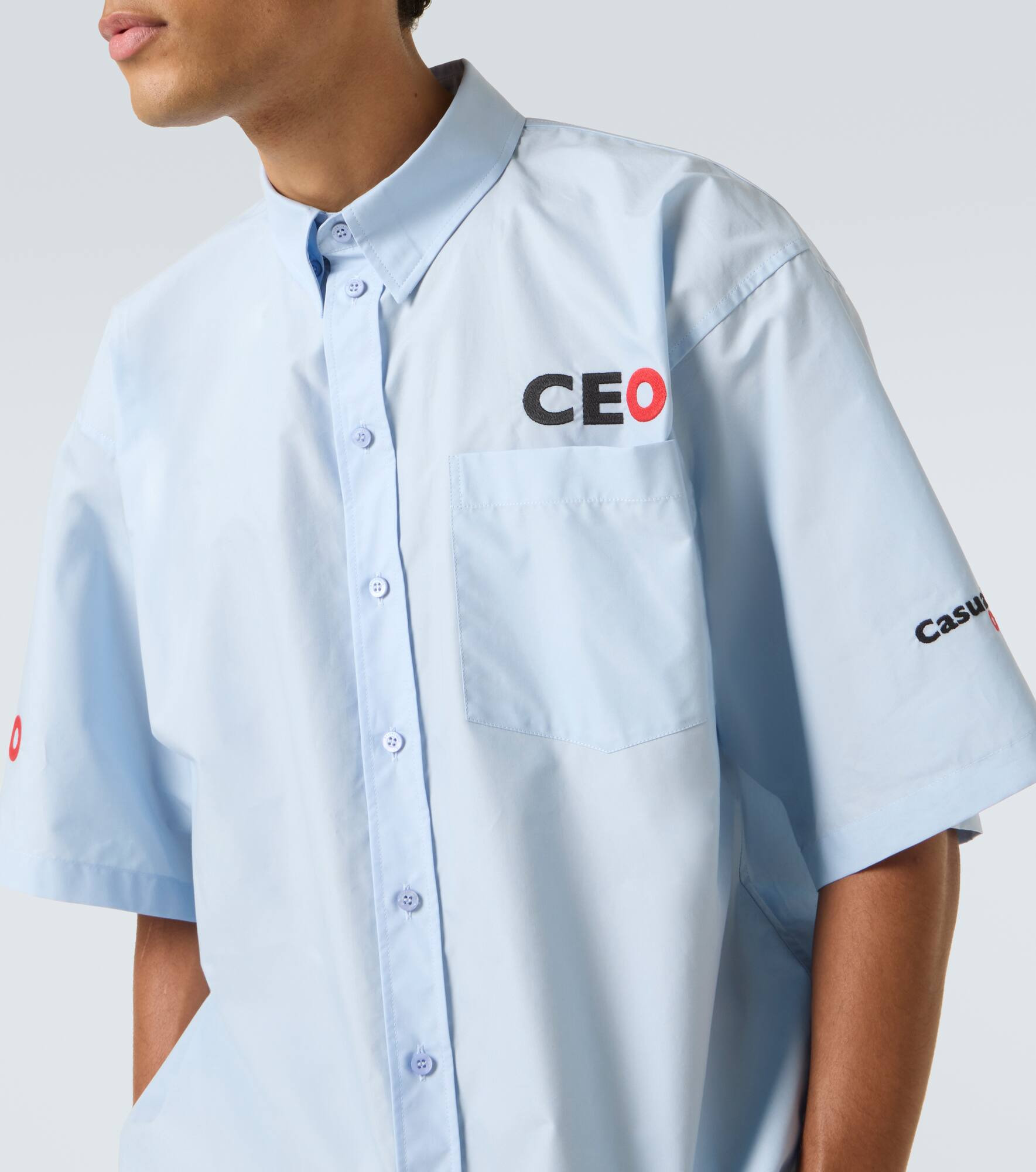 Oversized cotton poplin shirt - 5