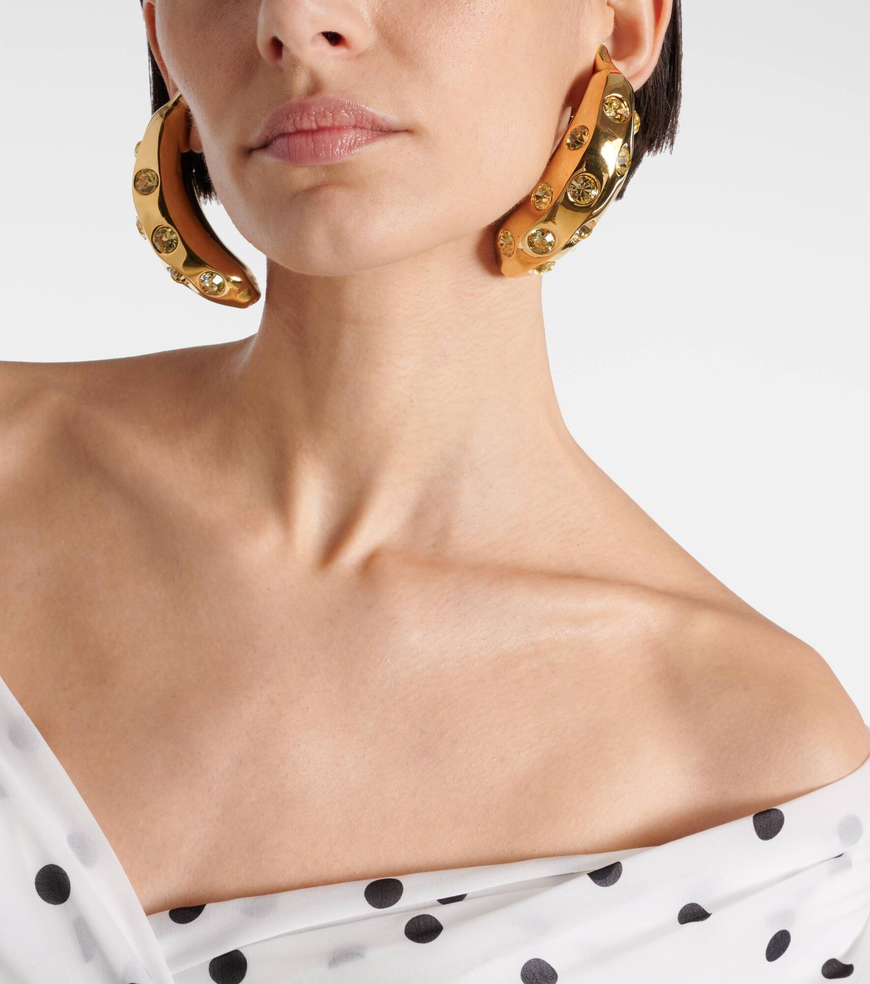 Bananes crystal-embellished earrings - 6