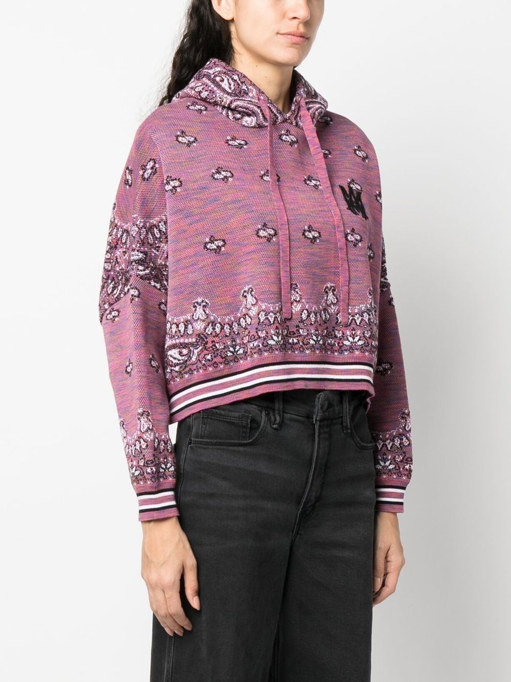 Space Dye Bandana knit hoodie - 3