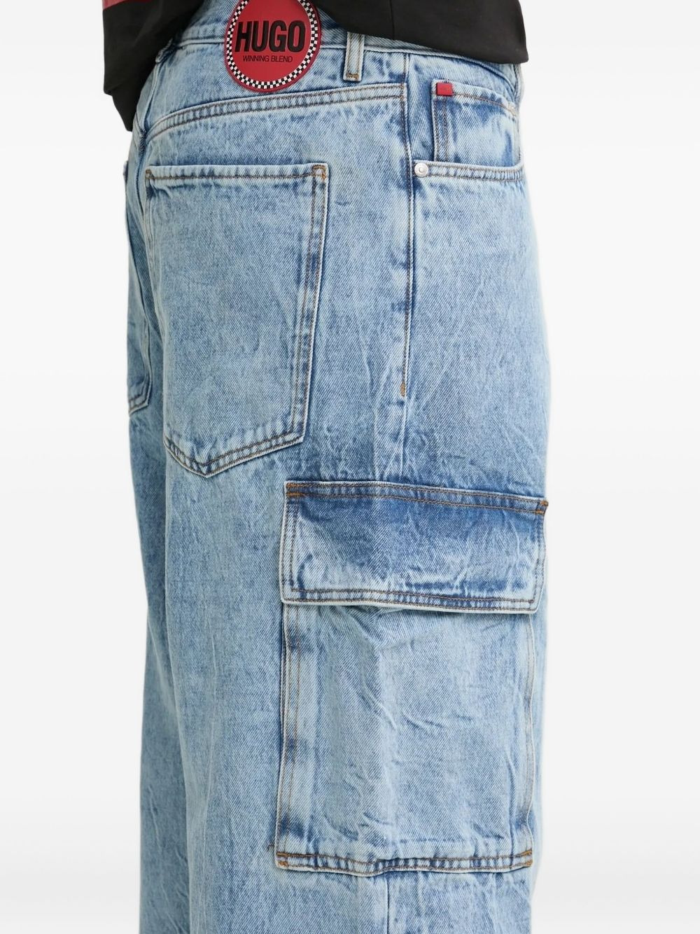 logo-appliqué cargo jeans - 3