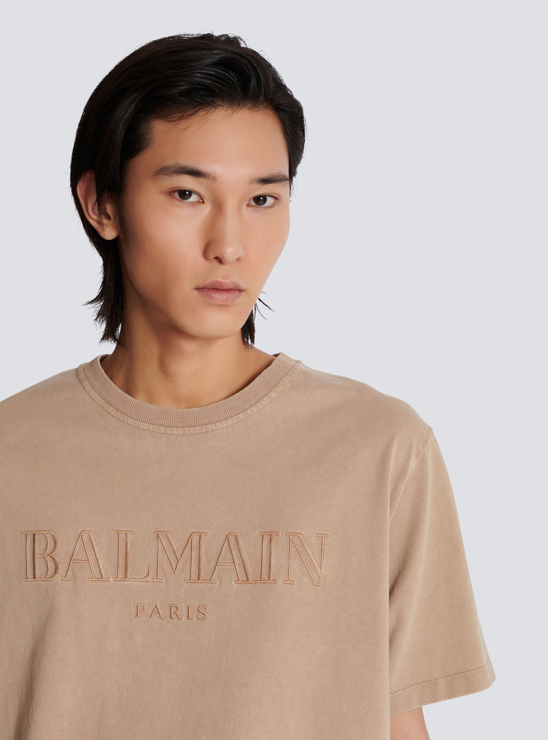 Loose T-shirt with vintage Balmain embroidery 7