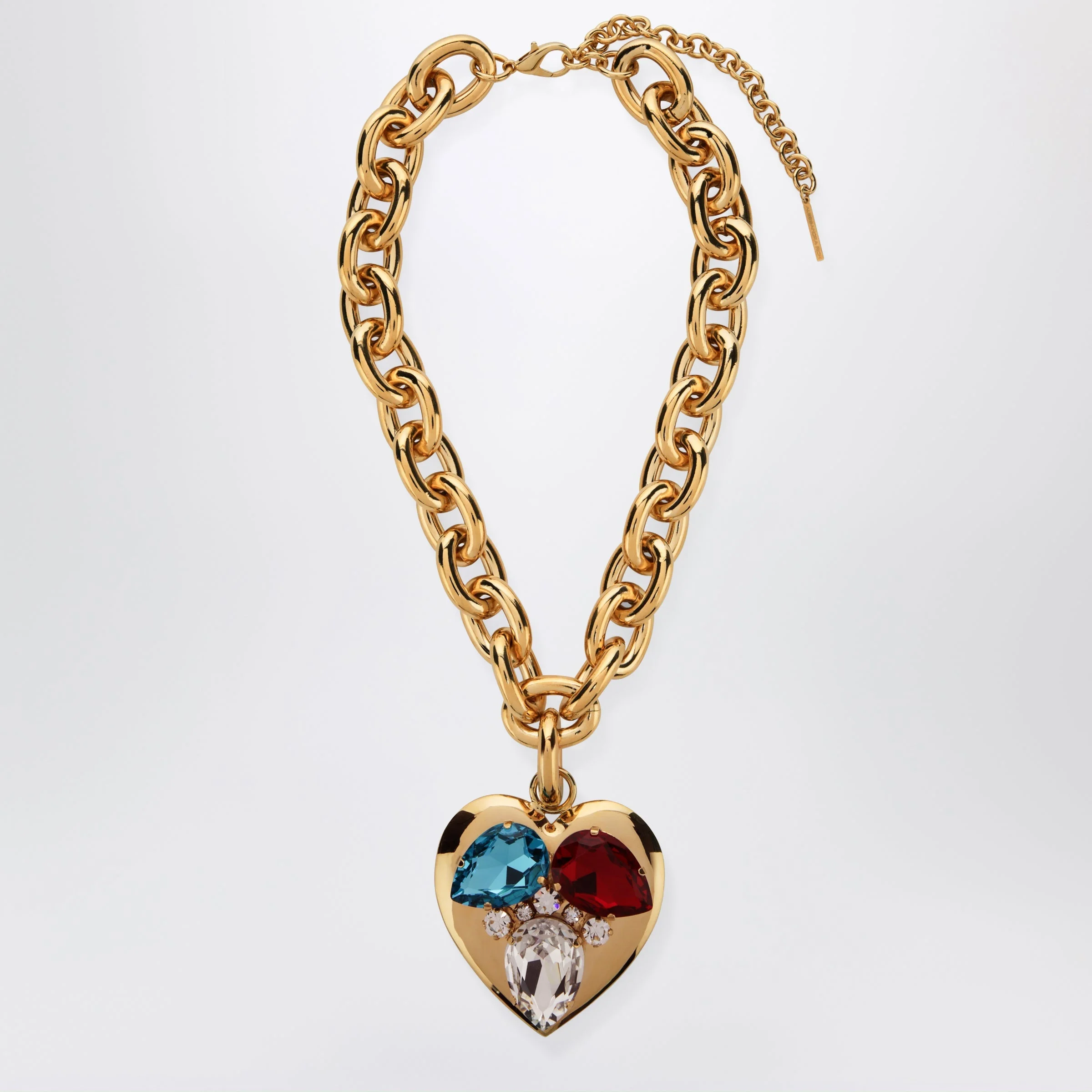 Alessandra Rich Gold-Tone Chain Necklace With Heart Pendant Women - 1