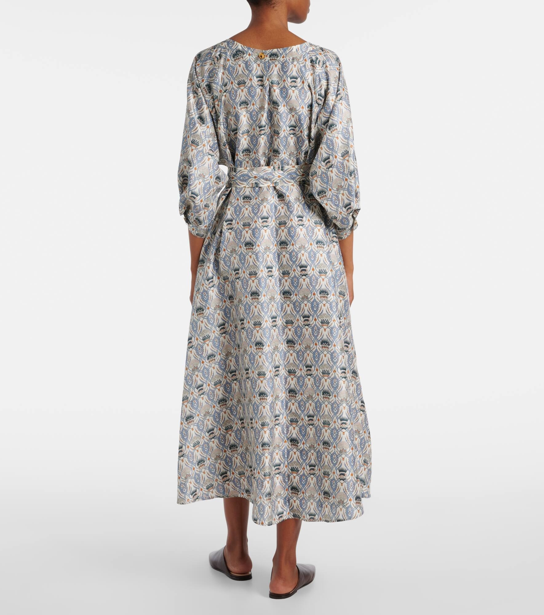Mila printed silk midi dress - 3